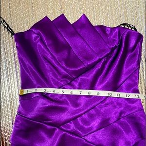 Purple cocktail mini dress